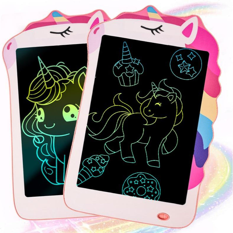 Velec 8.5 Inch Kids Drawing Board, Colorful LCD Writing Tablet, Educational Toy with Stylus, Erasable Screen for Learning & Play, 2 Themes, Gift for Child Birthday Christmas Halloween Easter