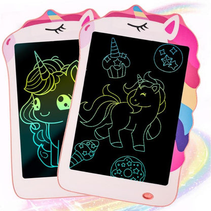 Velec 8.5 Inch Kids Drawing Board, Colorful LCD Writing Tablet, Educational Toy with Stylus, Erasable Screen for Learning & Play, 2 Themes, Gift for Child Birthday Christmas Halloween Easter