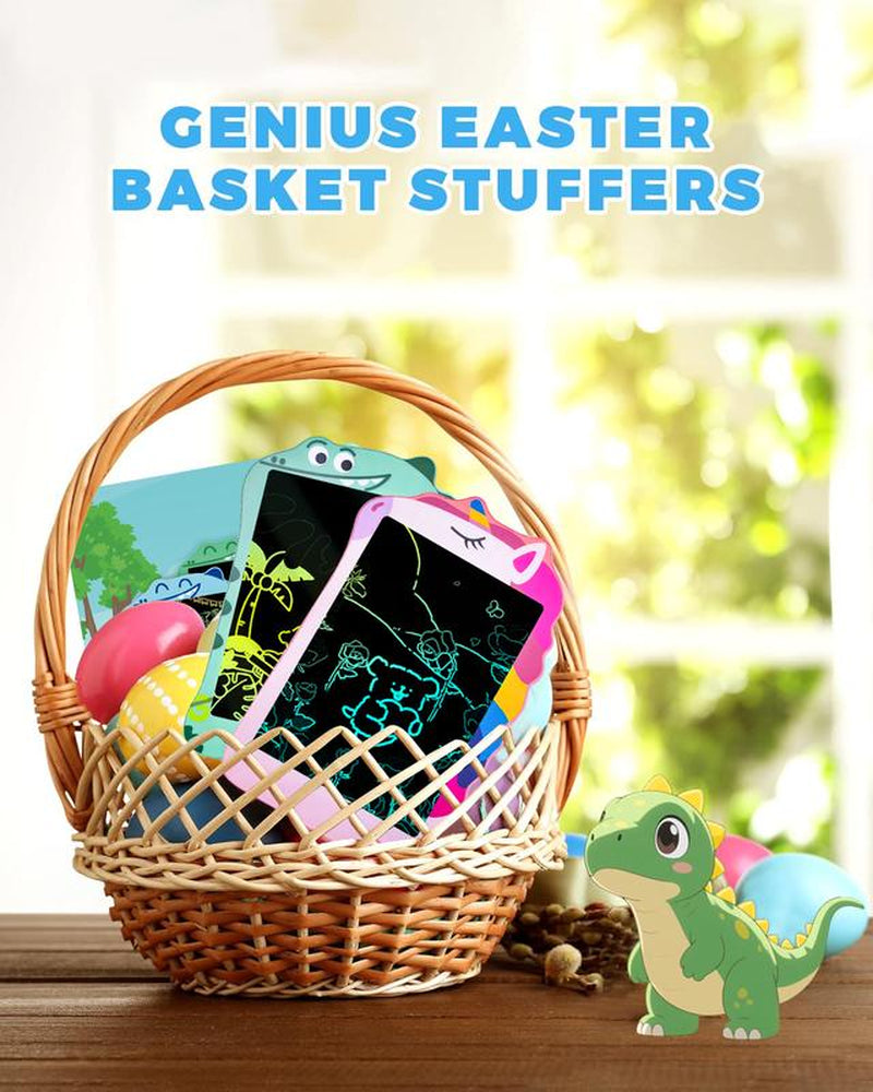 Velec 8.5 Inch Kids Drawing Board, Colorful LCD Writing Tablet, Educational Toy with Stylus, Erasable Screen for Learning & Play, 2 Themes, Gift for Child Birthday Christmas Halloween Easter