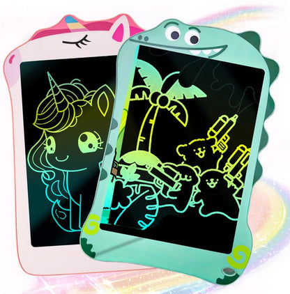 Velec 8.5 Inch Kids Drawing Board, Colorful LCD Writing Tablet, Educational Toy with Stylus, Erasable Screen for Learning & Play, 2 Themes, Gift for Child Birthday Christmas Halloween Easter