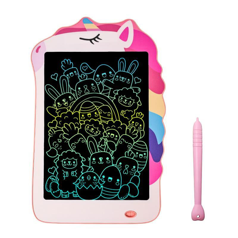 Velec 8.5 Inch Kids Drawing Board, Colorful LCD Writing Tablet, Educational Toy with Stylus, Erasable Screen for Learning & Play, 2 Themes, Gift for Child Birthday Christmas Halloween Easter