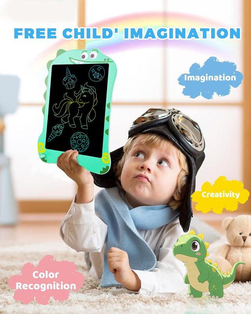Velec 8.5 Inch Kids Drawing Board, Colorful LCD Writing Tablet, Educational Toy with Stylus, Erasable Screen for Learning & Play, 2 Themes, Gift for Child Birthday Christmas Halloween Easter