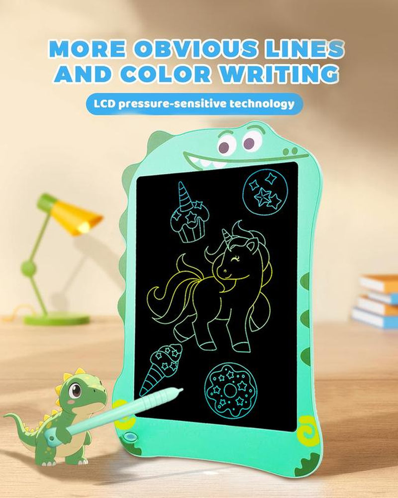Velec 8.5 Inch Kids Drawing Board, Colorful LCD Writing Tablet, Educational Toy with Stylus, Erasable Screen for Learning & Play, 2 Themes, Gift for Child Birthday Christmas Halloween Easter